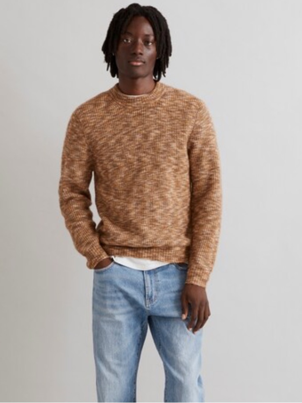 Madewell Mens Space Dyed Oversize Crew Neck Sweater Size Small